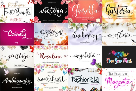 The Masterpiece Font Bundle Free Font