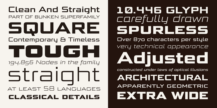 Bunken Tech Sans Wide Font Family Free Font Bunken Tech Sans Wide Font Family Free Font