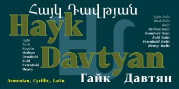 GHEA Hayk Davtyan Font Family
