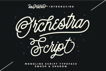 CreativeMarket Orchestra Script - Monoline Typeface