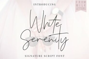 CreativeMarket White Serenity Signature Font