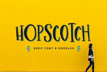 Hopscotch Font + Doodles Script