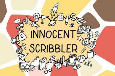 Innocent scribbler with doodle icons Font