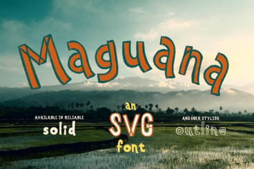Maguana ~ Hand-drawn SVG Font