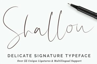 Shallou Signature Script Typeface Font