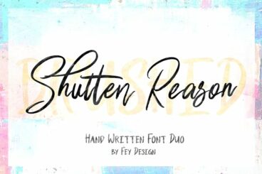 Shutten Reason - Duo Handwritting Font