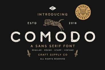 Comodo Font Family + Illustrations