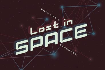 Lost in space. Futuristic typeface