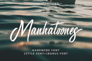 Manhatoone Script, 3 font Script Font