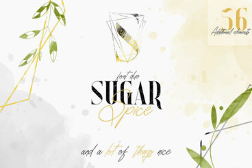 Sugar Spice Font Duo and Extras Family