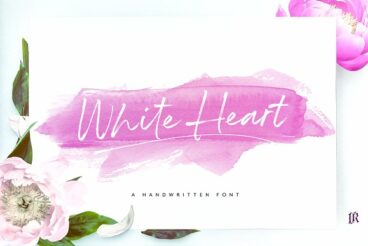 White Heart Font