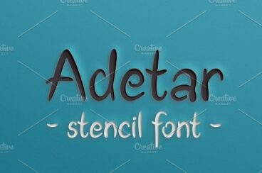 Adetar Stencil Font