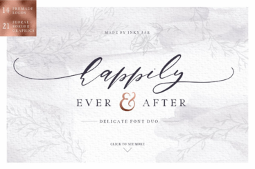 Happily ever after Font Duo + Extras