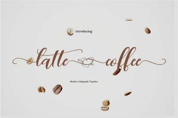 Latte Coffee only Font