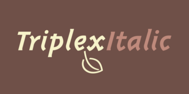 Triplex Italic Font Family