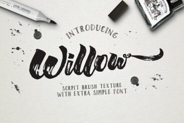 Willow Brush Texture Font