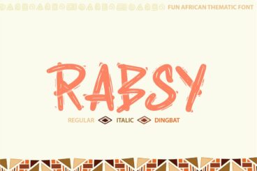 African pattern font