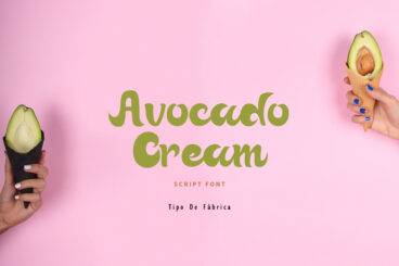 Avocado Cream || Avocado Cream Rough FontScript Font