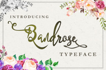 Bandrose typeface Script Font