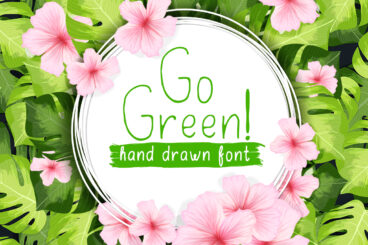 Go Green - handdrawn font Regular Font