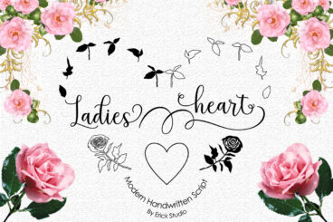 Ladies heart Script Font