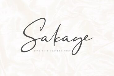 Sakage Signature Font