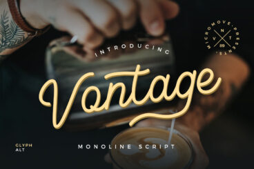 Vontage - Monoline Script Font