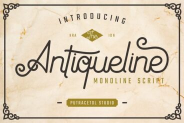 Antiqueline - Monoline Typeface