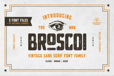 Broscoi - Vintage Font Family