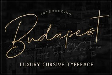 Budapest || Cursive Typeface 3 Fonts
