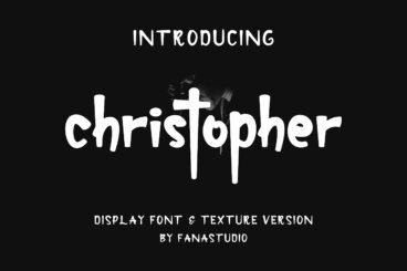 christopher-display font and texture versionRegular Font