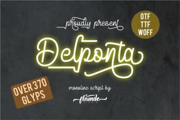 Delponta | Monoline Script
