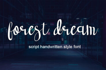 forest dream script handwritten fontScript Font