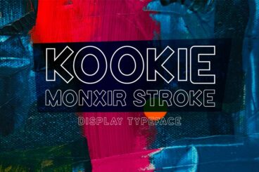 Kookie Monxir Stroke Typeface