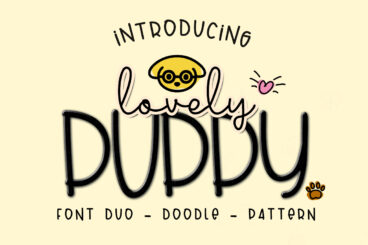 Lovely Puppy - Font duo with bonus Regular Font