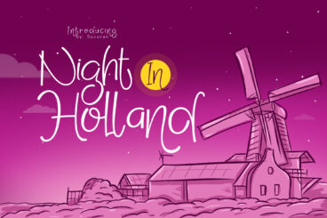 Night in Holland Other Font