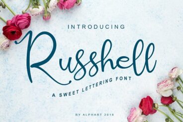Russhell a sweet lettering font