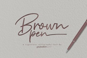 Brown Pen Script Font