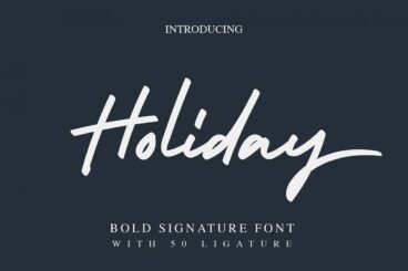 Holiday - Bold Signature FontScript Font