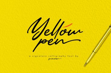 Yellow Pen Script Font