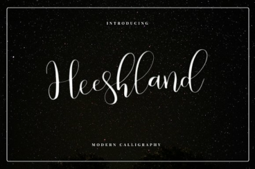 Heeshland//Modern calligraphy font