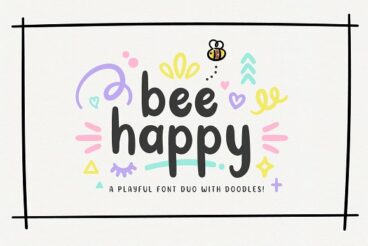 NEW! BeeHappy Font Duo