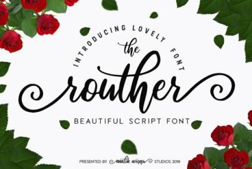 routher - beautiful script font
