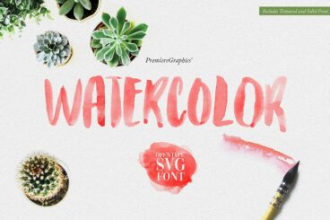Watercolor Opentype-SVG FontScript Font