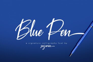 Blue Pen 3 FontsScript Font