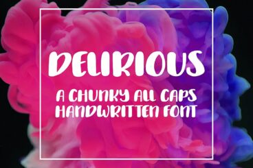 Delirious - A Chunky All Caps Handwritten FontRegular Font