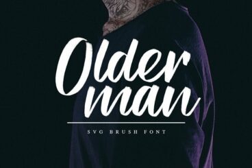 Olderman SVG Brush Font