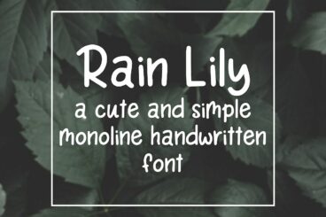 Rain Lily - Simple Monoline Handwritten Font