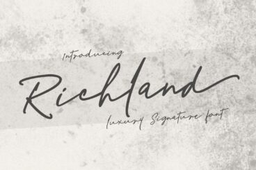 Richland | signature font Script Font