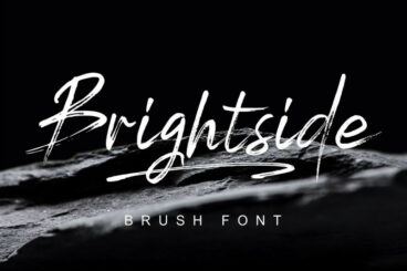 Brightside Brush Script Font, Brightside, Brush, Script, Font